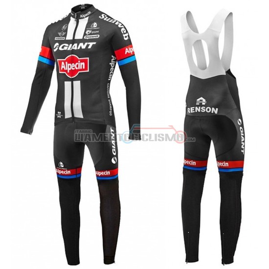 Abbigliamento Ciclismo Giant ML 2016 nero e rosso